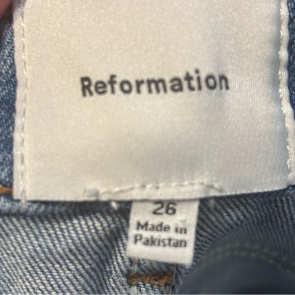 REFORMATION Marlow Super Stretch High Rise Flare Jeans in Blue Size 26 - Picture 7 of 10